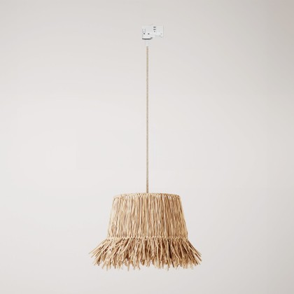 Lampa för skensystem med lampskärm Honolulu i raffia