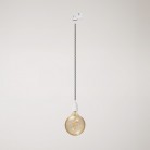 Classic track pendant lamp with porcelain finish