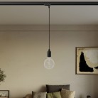 Silicone track pendant lamp with textile cable