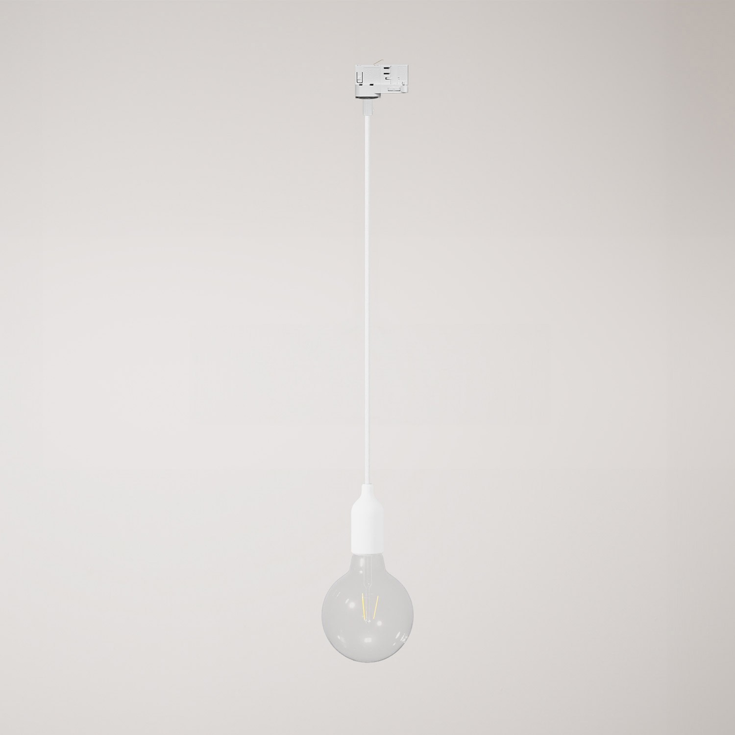 Silicone track pendant lamp with textile cable