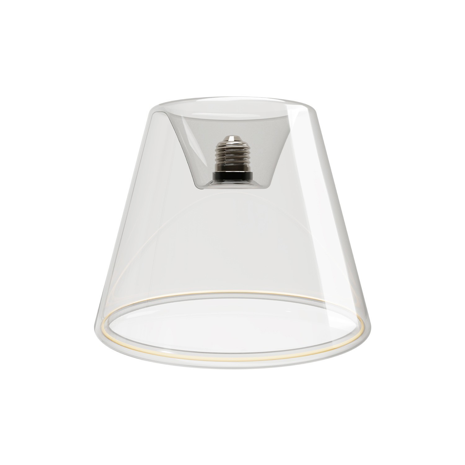 Suspension lamp with transparent cone Ghost bulb for tracks