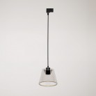 Hanglamp voor rails met smoky kegelvormige Ghost lamp