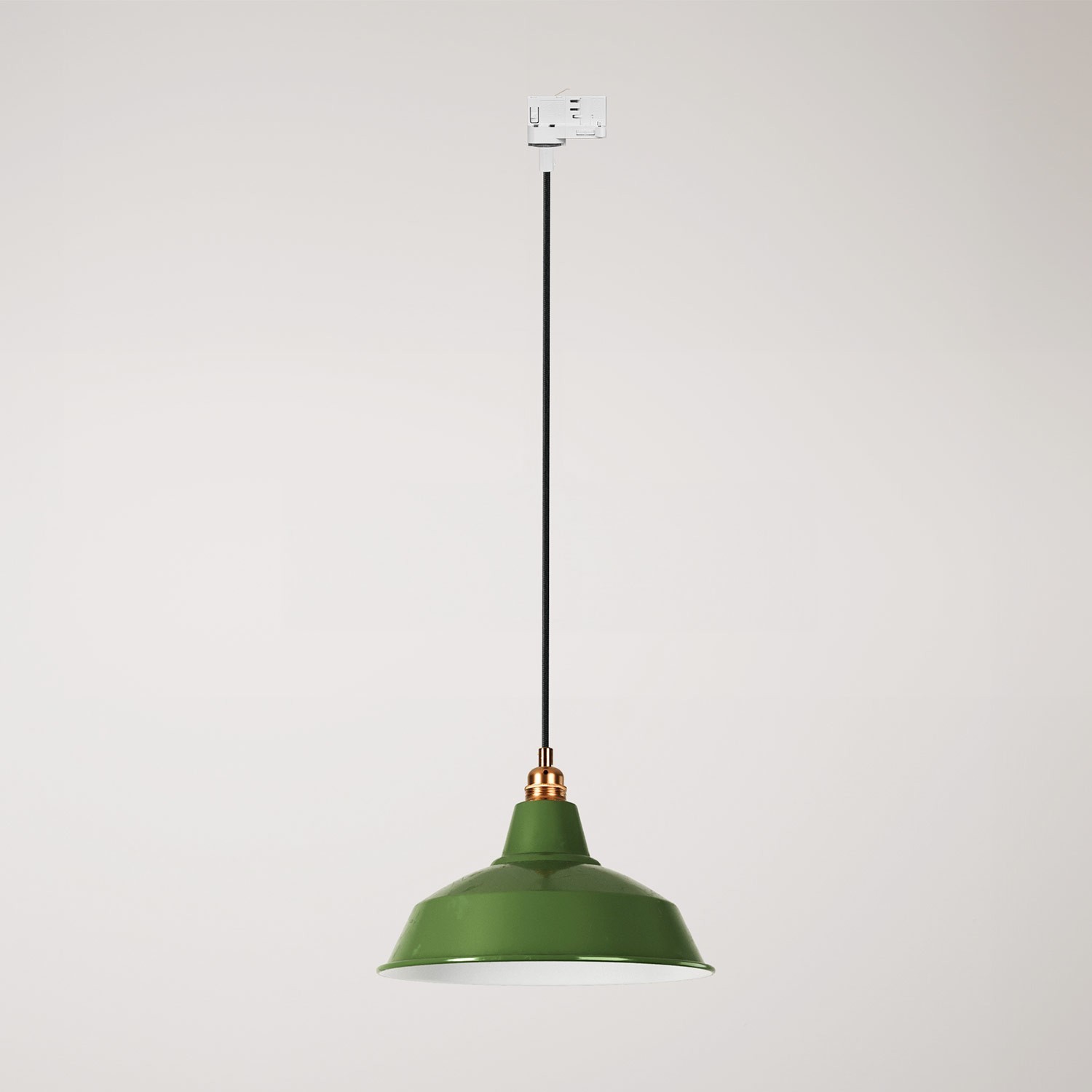 Bistrot pendant lamp with track shade