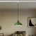 Bistrot pendant lamp with track shade