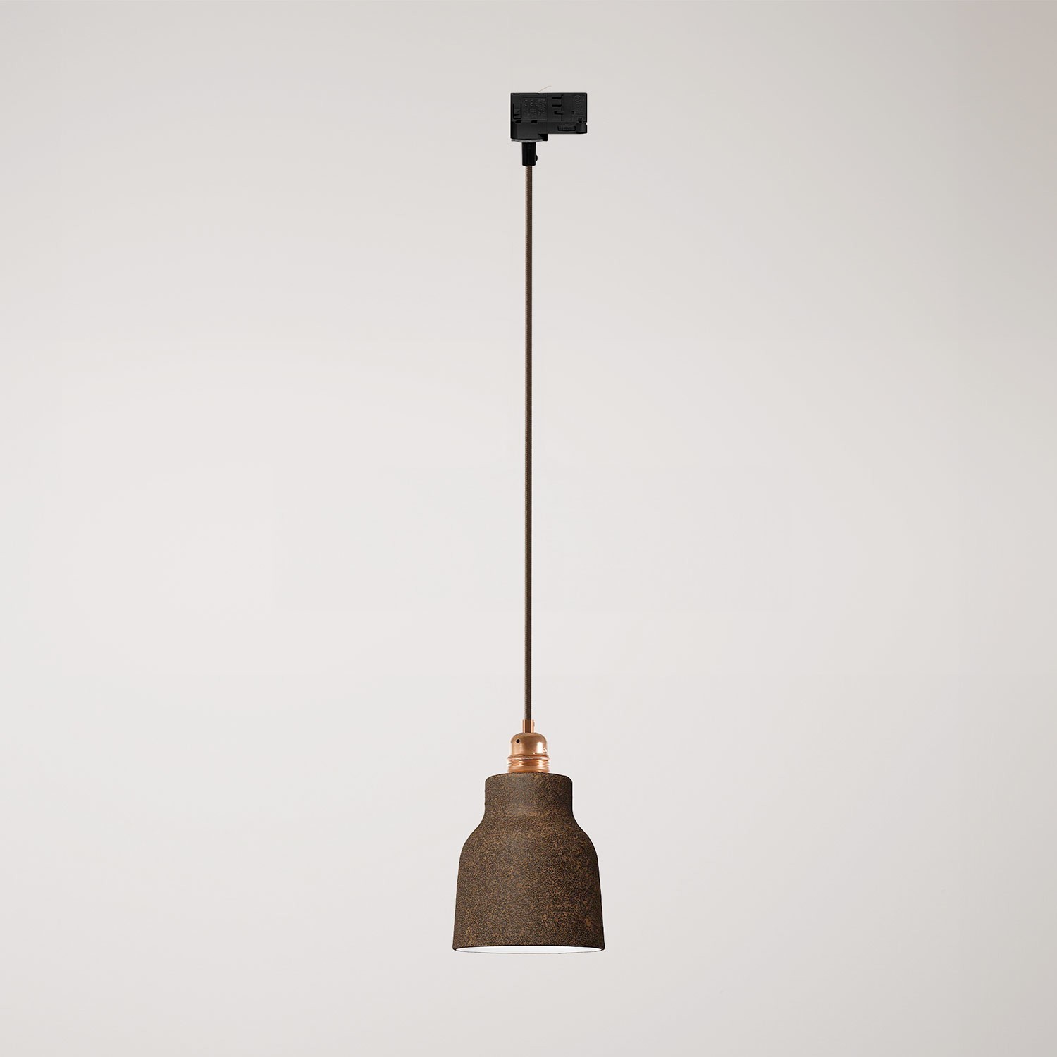 Pendant lamp with shade Vaso and track adapter