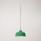 Suspension lamp with Coppa shade and track adapter