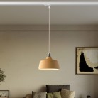 Suspension lamp with Coppa shade and track adapter