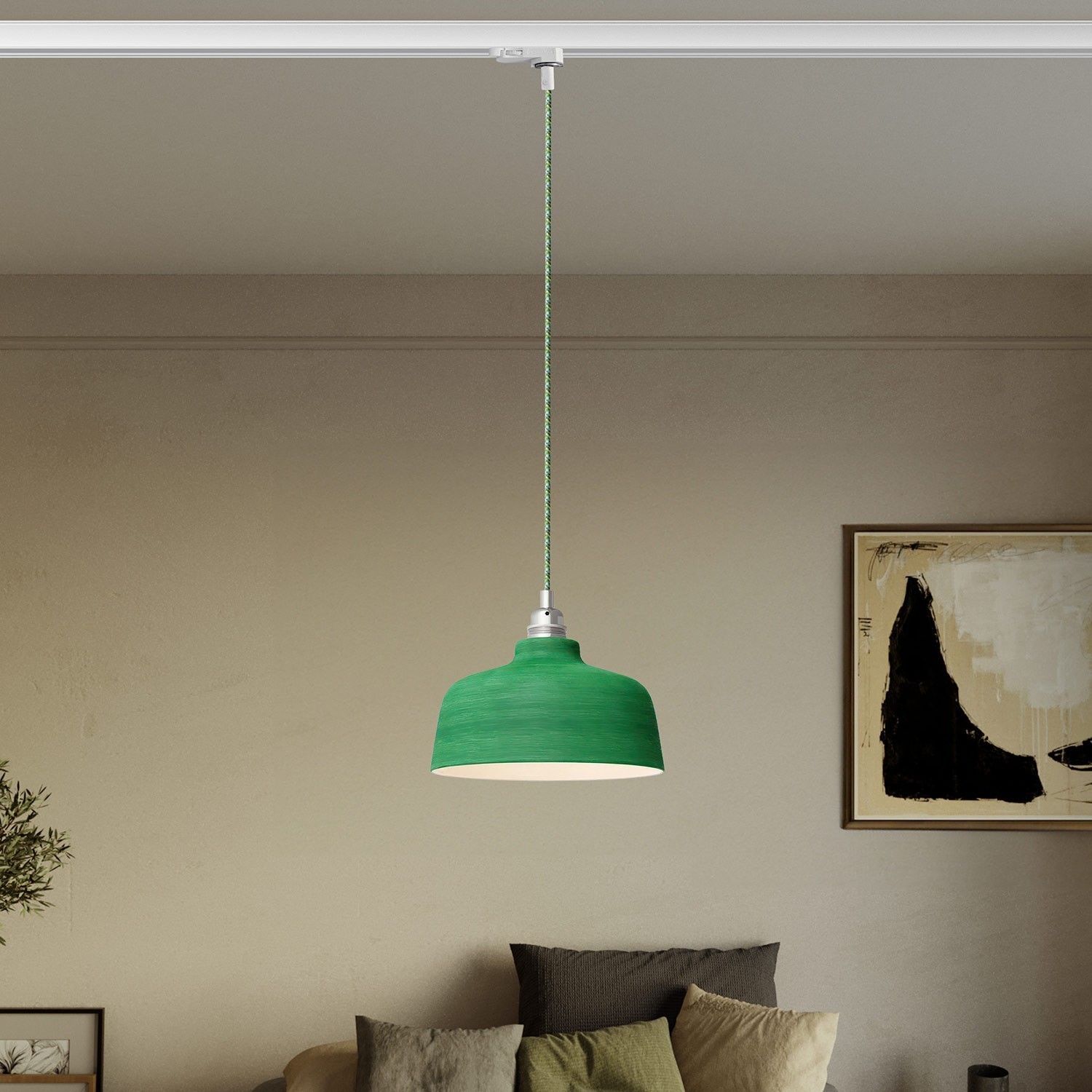 Hanglamp met Coppa kap en railadapter