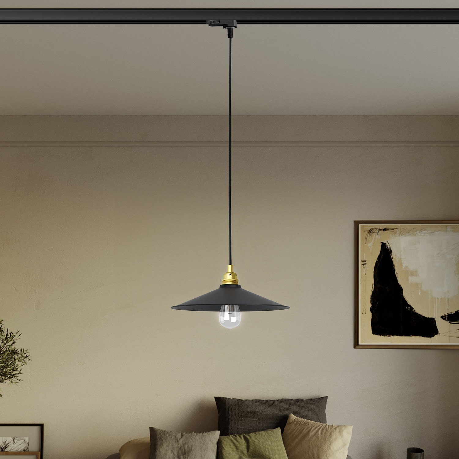 Hanglamp met Swing kap voor rails