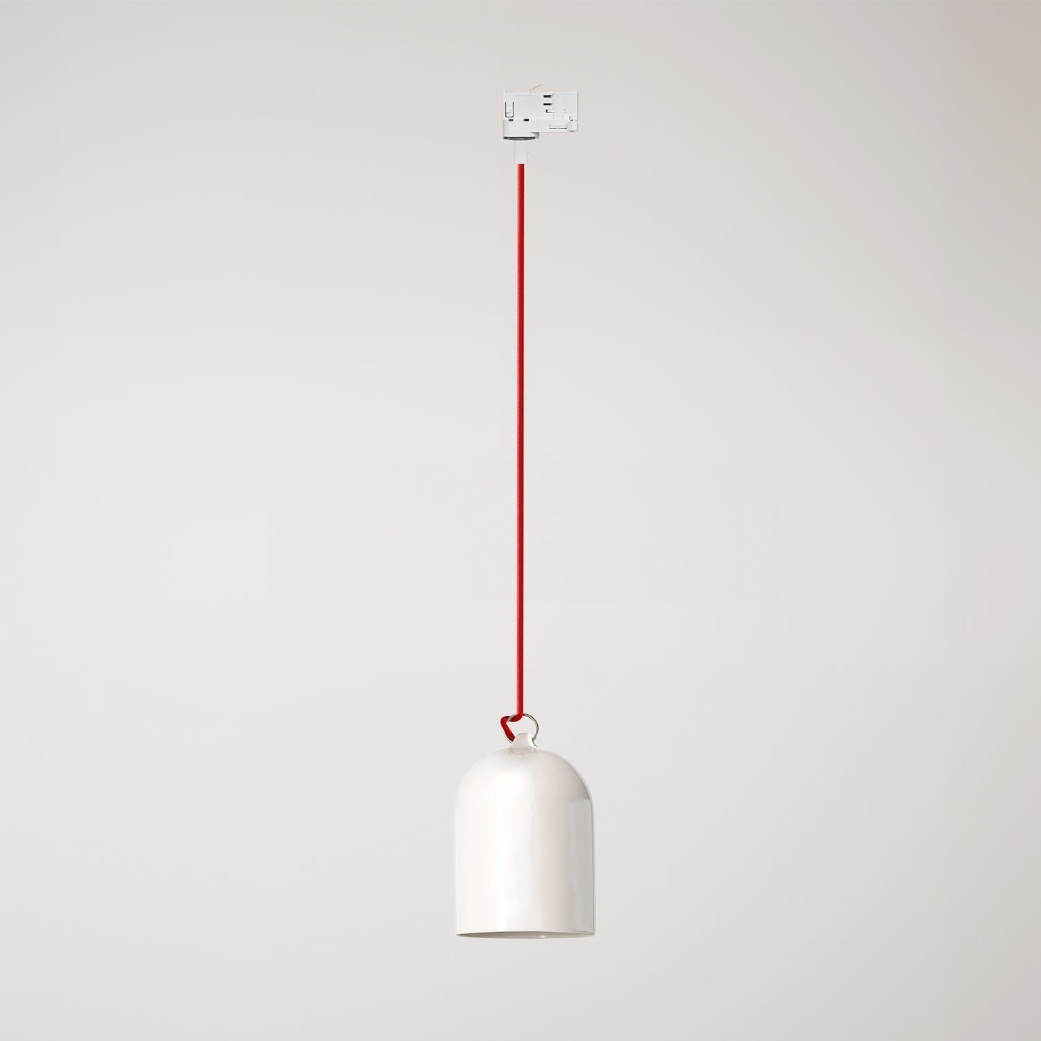 Track hanglamp met keramische mini Campana kap