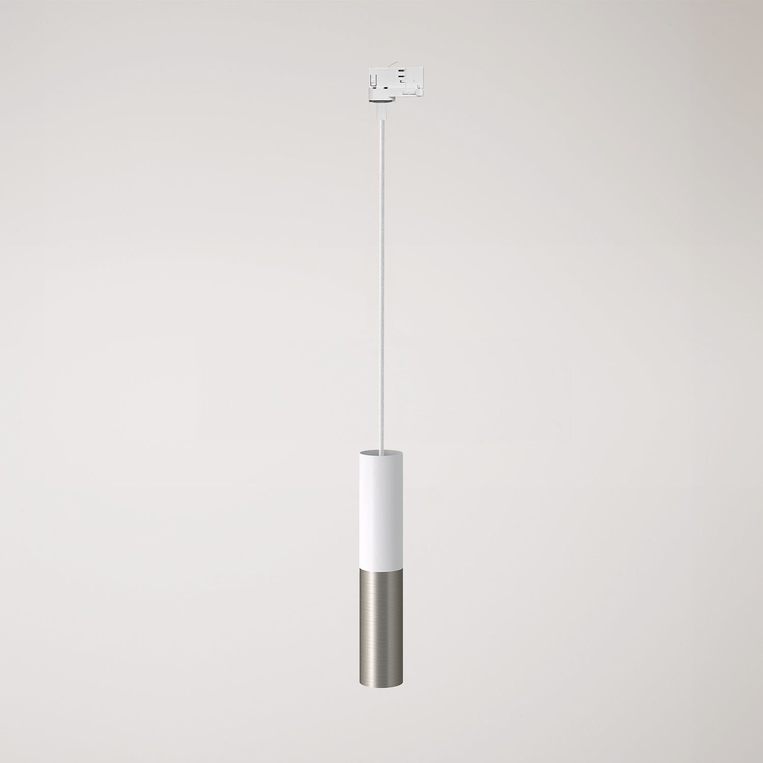 Track pendant lamp with Tub-E14 double shade