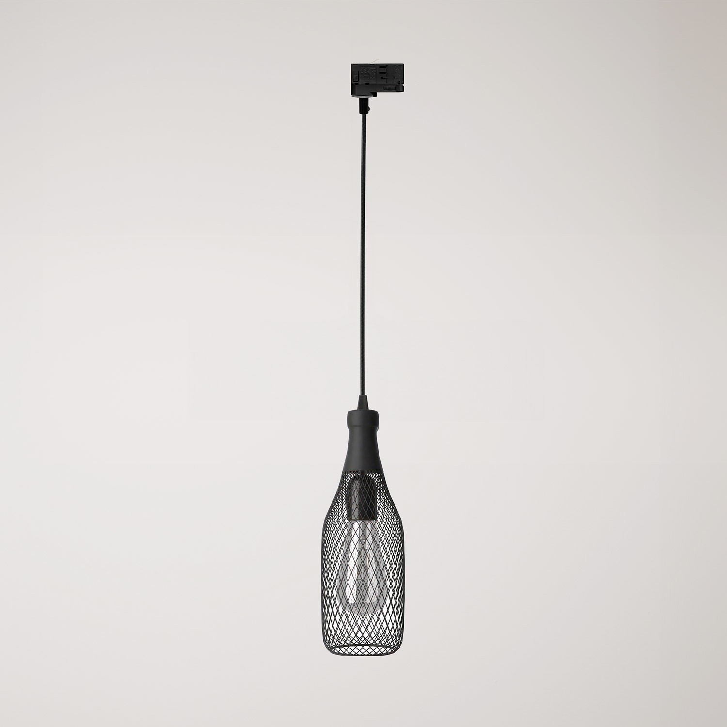 Suspension lamp with Magnum bottle shade for tracks