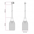 Hanglamp met Jéroboam lampenkap voor rails