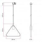 Duedì Apex track hanglamp met kap