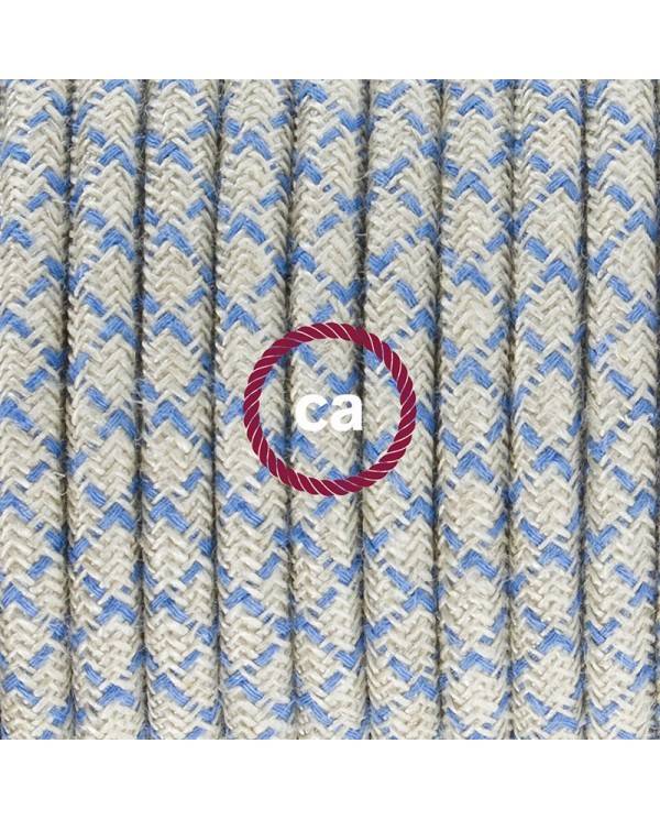 Lamp wiring, RD65 Blue Steward Diamond Cotton and Natural Linen 1,80 m.