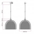 Ghostbell XL Pendelleuchte mit Käfigschirm für Schienen