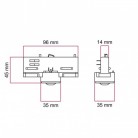 Adaptor Eutrac pentru circuite trifazice - pentru tub de extensie sau îmbinare metalică