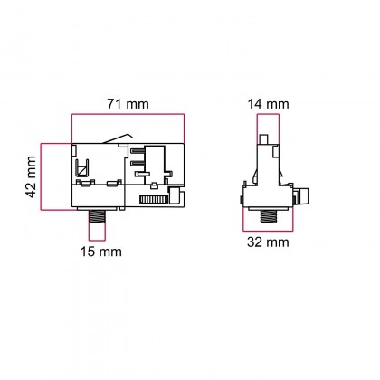 Powergear-adapter til 3-faseskinne - til forlængelse eller led