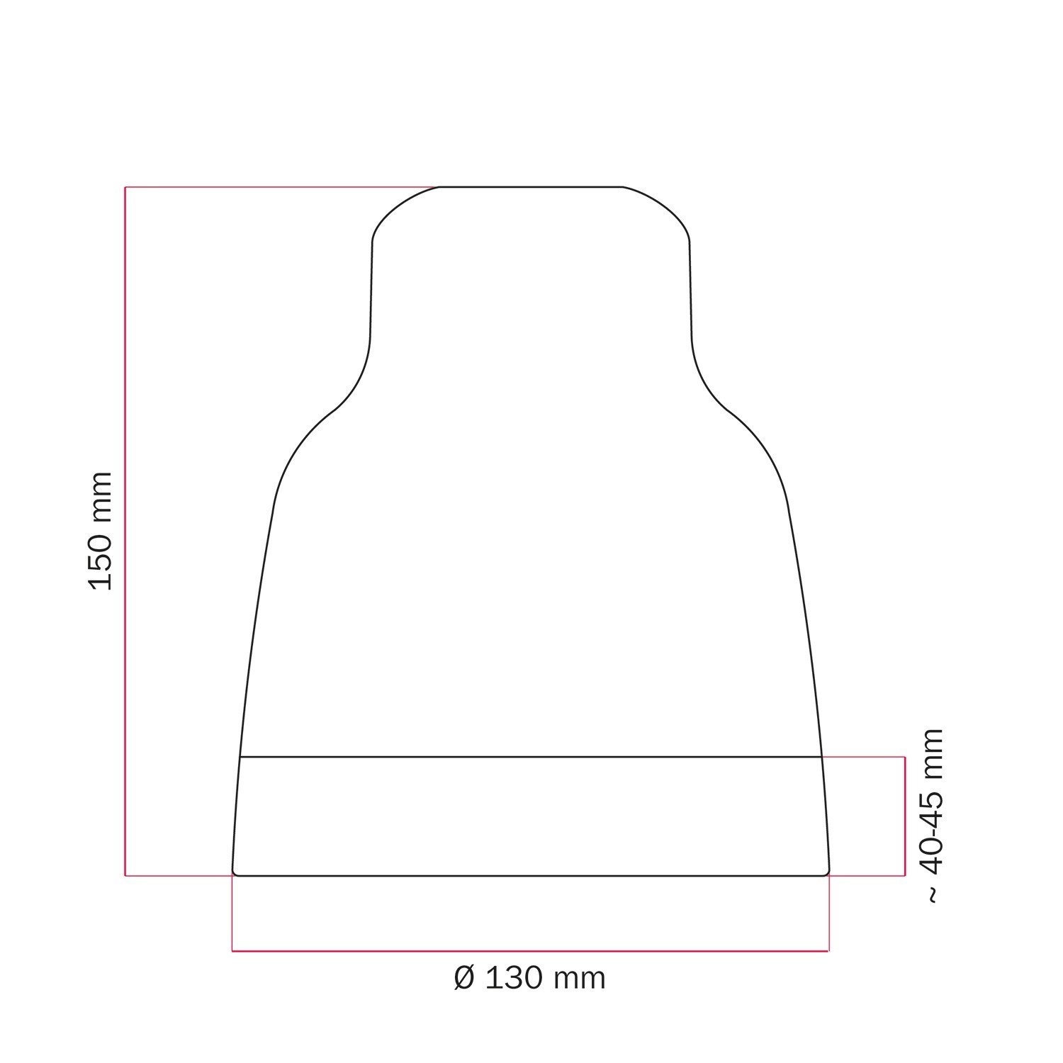 Abajur Vaso em cerâmica bicolor, coleção Materia - Fabricado em Itália