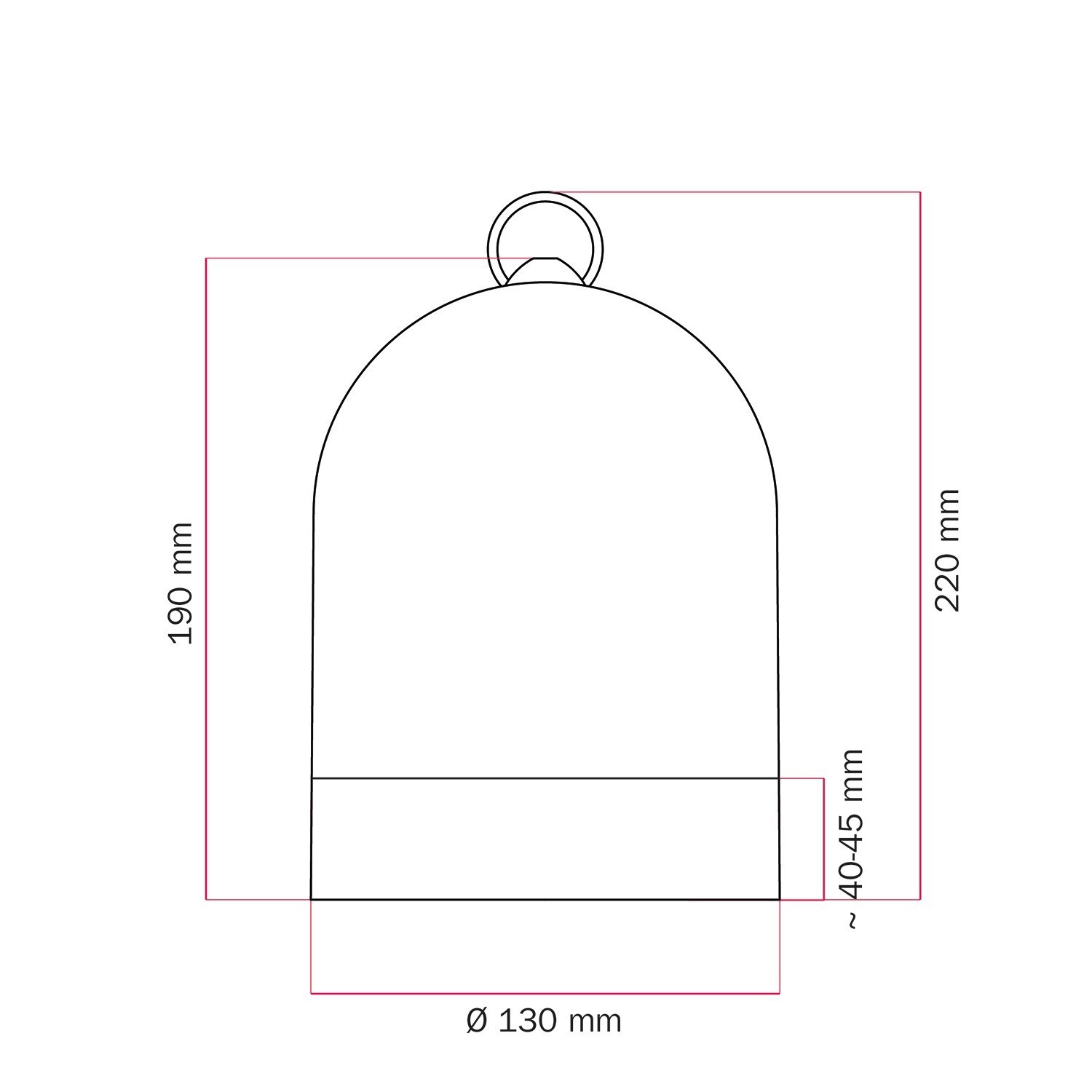 Campana Mini XS abajur em cerâmica bicolor, coleção Materia - Fabricado em Itália