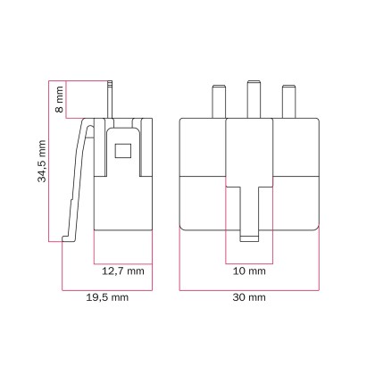 DCL-Leuchtenstecker 2P+E