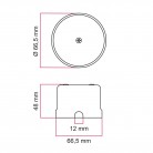 Caja de conexión compatible con base de porcelana