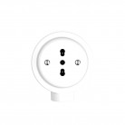 Italian double two-way socket kit 10/16A for wall and base for Creative-Tubes in porcelain