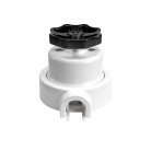 Switch/Diverter kit with knob and base for Creative-Tubes in white porcelain