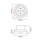 Schuko wandcontactdoos met porseleinen voet