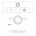 Tomada Schuko de parede e base de porcelana