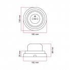 French 10/16A double-pole wall socket kit and porcelain base