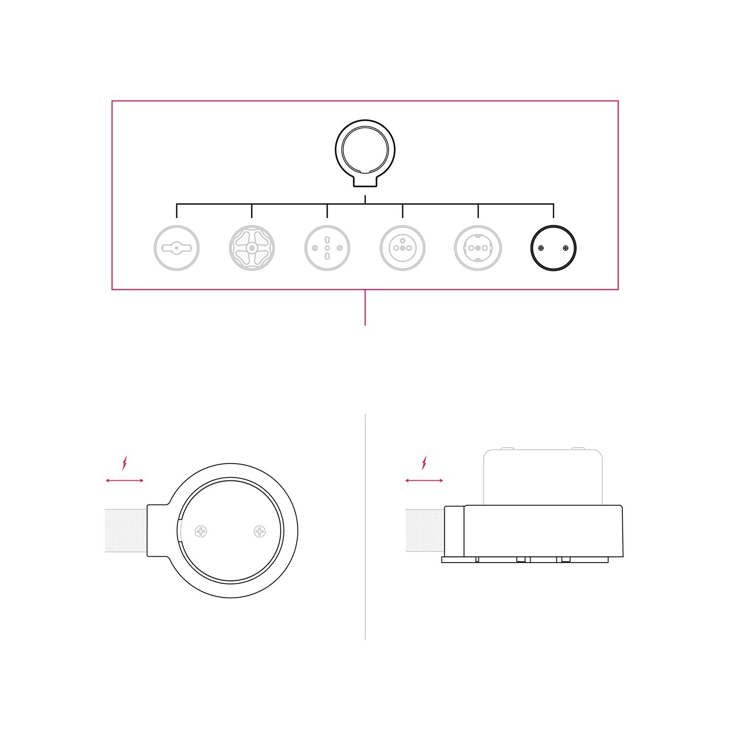 Cutie de joncțiune și kit de bază pentru Creative-Tubes din porțelan