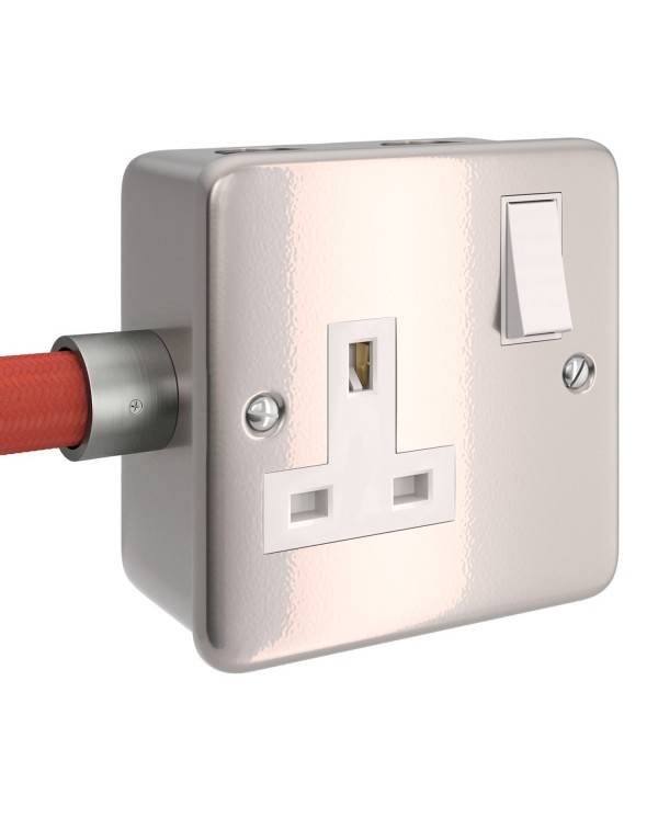 Metal clad box with UK socket and single switch for Creative-Tube