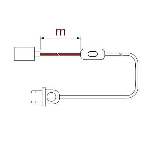 Distancia interruptor - portalámparas