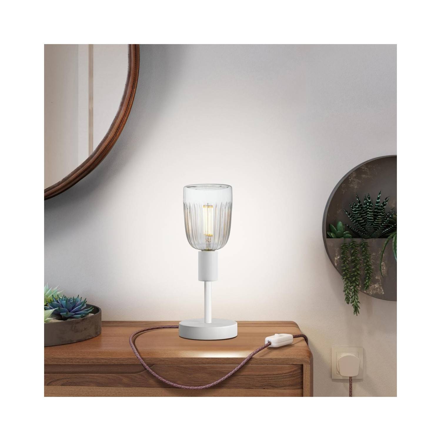 Alzaluce Tiche Metal Table Lamp with UK plug