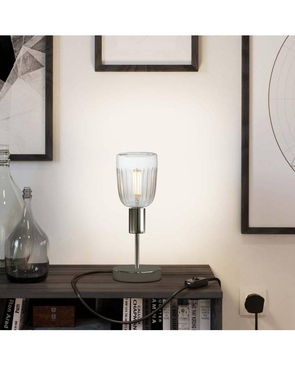 Lampe de table Alzaluce Tiche en métal avec fiche UK
