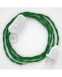 Lamp wiring, TM06 Green Rayon 1,80 m. Choose the colour of the switch and plug.