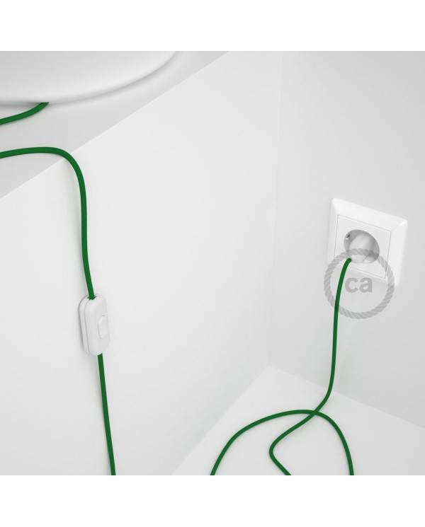 Lamp wiring, RM06 Green Rayon 1,80 m. Choose the colour of the switch and plug.