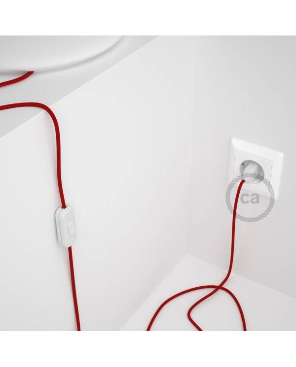 Lamp wiring, RM09 Red Rayon 1,80 m. Choose the colour of the switch and plug.