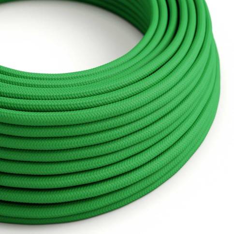 Ronde flexibele electriciteit textielkabel van viscose. RM06 - groen