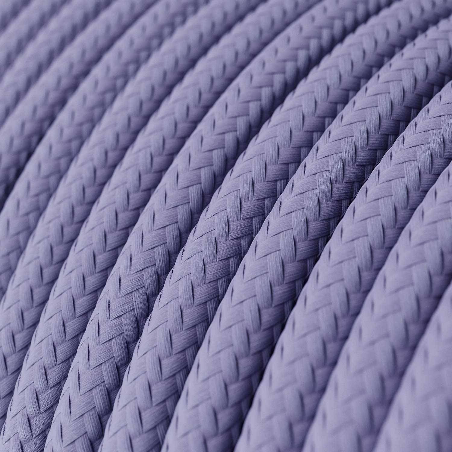 Cablu textil lucios lavandă - Creativ-Cables Original - RM07 rotund 2x0.75mm / 3x0.75mm