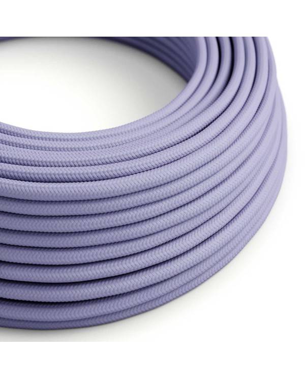 Textilkabel, lavendel glänzend - Das Original von Creative-Cables - RM07 rund 2x0,75mm / 3x0,75mm