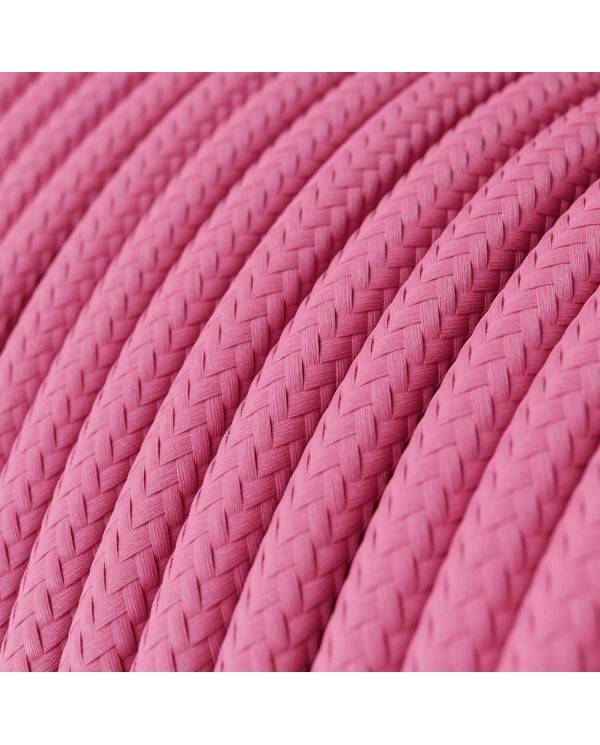 Cablu textil roz fuchsia lucios - Creative-Cables Original - RM08 rotund 2x0.75mm / 3x0.75mm