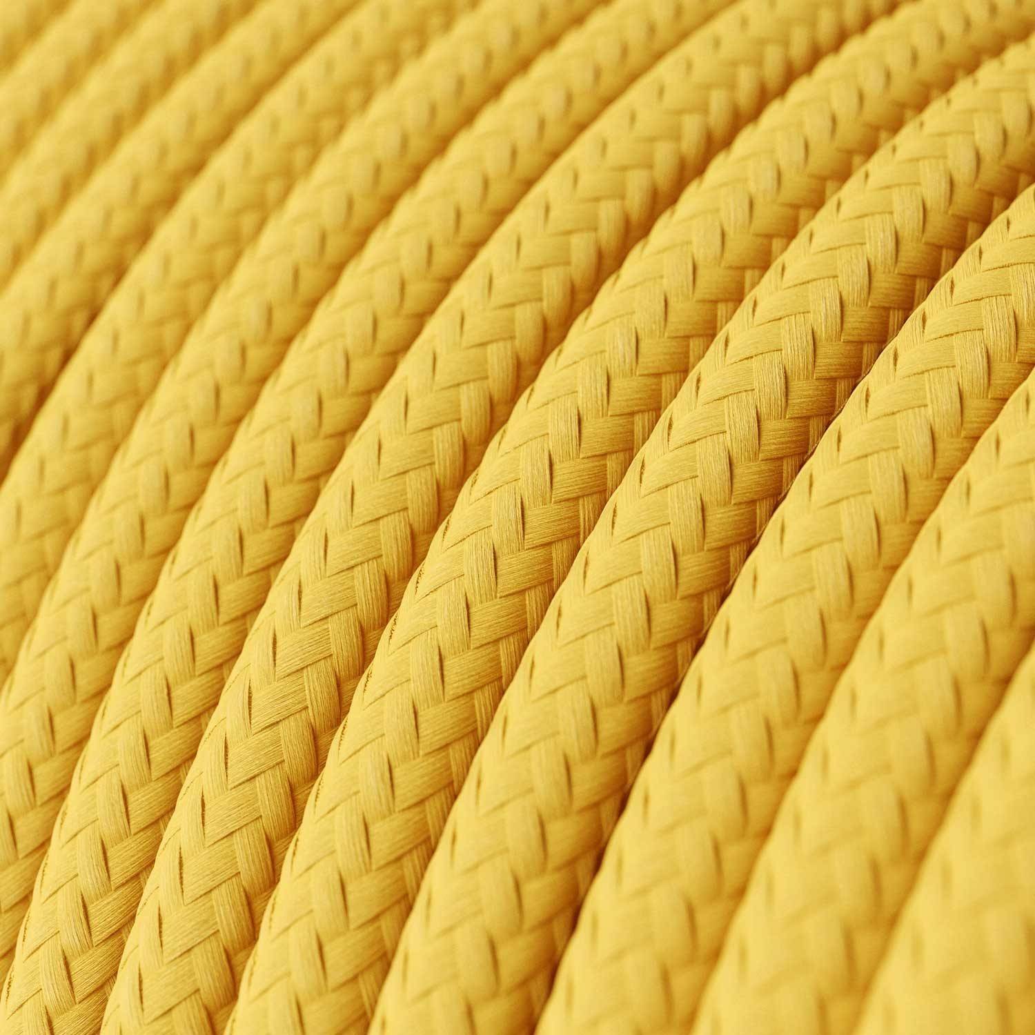 Cablu textil lucios de culoare galben porumb - The Original Creative-Cables - RM10 rotund 2x0.75mm / 3x0.75mm