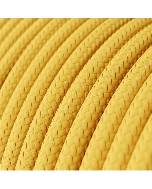 Glossy Corn Yellow Textile Cable - The Original Creative-Cables - RM10 round 2x0.75mm / 3x0.75mm