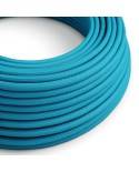 Glossy Blue Cyan Textile Cable - The Original Creative-Cables - RM11 round 2x0.75mm / 3x0.75mm