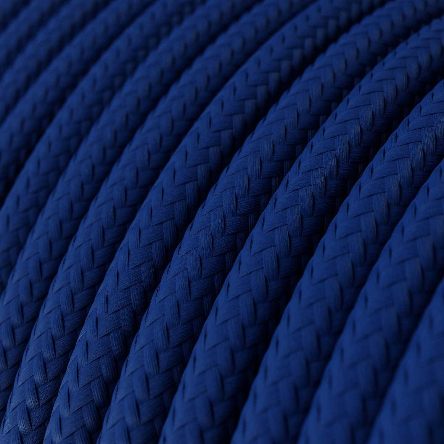 Ronde flexibele electriciteit textielkabel van viscose. RM12 - blauw