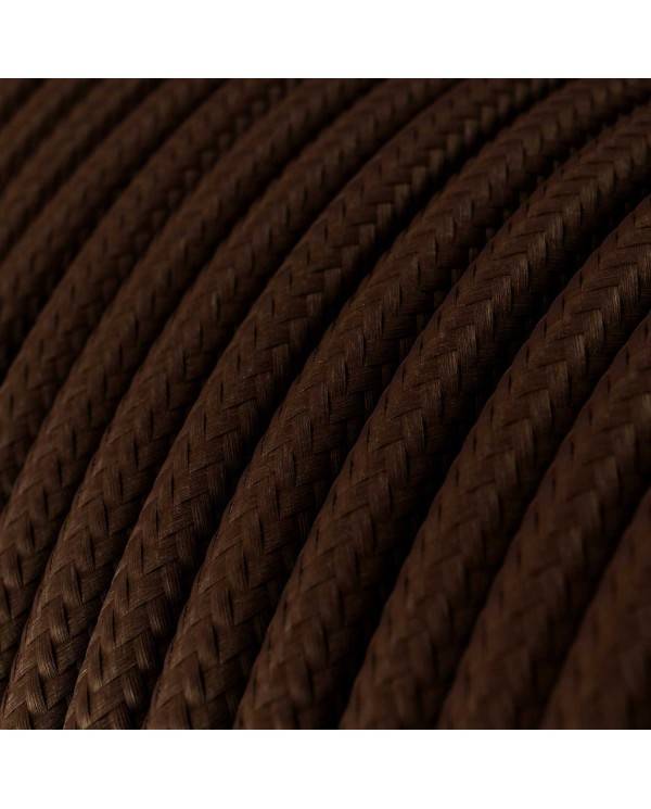 Glossy Espresso Brown Textile Cable - The Original Creative-Cables - RM13 round 2x0.75mm / 3x0.75mm