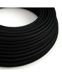 Glossy Charcoal Black Textile Cable - The Original Creative-Cables - RM04 round 2x0.75mm / 3x0.75mm