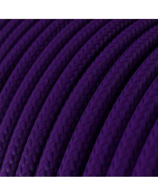 Cablu textil lustruit de culoare imperială purpurie - Creative-Cables Original - RM14 rotund 2x0.75mm / 3x0.75mm